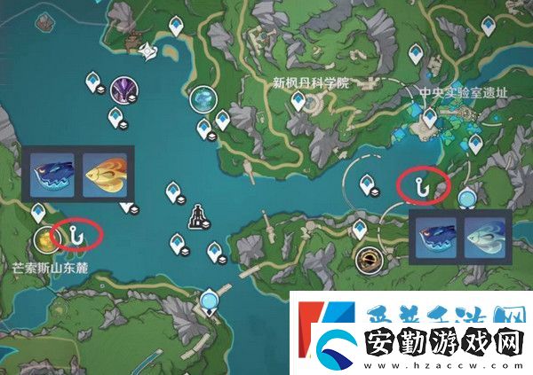 原神灰河渡手釣魚地點分布圖