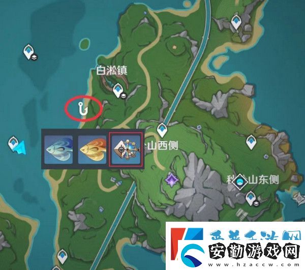 原神灰河渡手釣魚地點分布圖