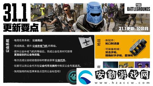 PUBG正式進行31.1版本更新