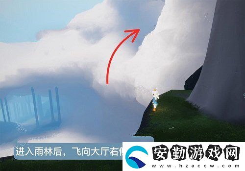 光遇風(fēng)行向?qū)恢霉ヂ?></p><p>2、第二步需要玩家飛到空中的位置看到一個(gè)大門，這里需要玩家解鎖了一個(gè)禁閣先祖。</p><p style=
