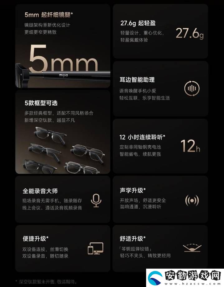 小米MIJIA智能音頻眼鏡2眾籌上線(xiàn)